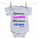 Body s krátkým rukávem Krásná po mamince šikovná po tátovi