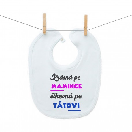 Bryndáček na zapínání Krásná po mamince šikovná po tátovi