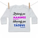 Tričko s dlouhým rukávem Krásný po mamince šikovný po tátovi