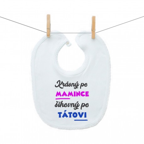 Bryndáček na zapínání Krásný po mamince šikovný po tátovi