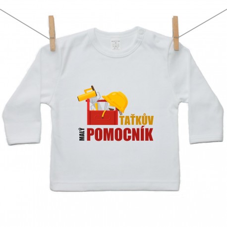 Tričko s dlouhým rukávem Taťkův malý pomocník