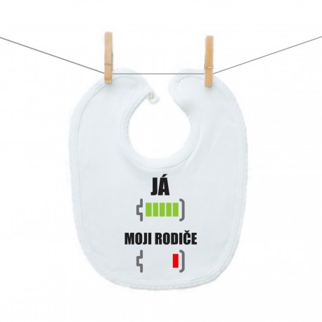 Bryndáček na zapínání Já baterie nabitá moji rodiče vybitá