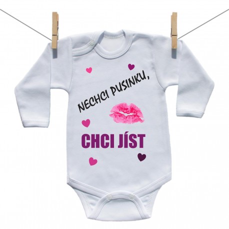 Body s dlouhým rukávem Nechci pusinku chci jíst