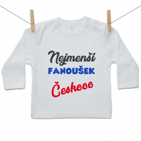 Tričko s dlouhým rukávem Nejmenší fanoušek Českooo