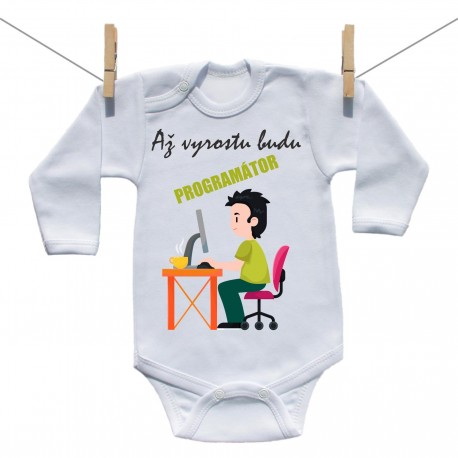 Body s dlouhým rukávem Až vyrostu budu programátor