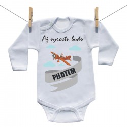 Body s dlouhým rukávem Až vyrostu budu pilotem