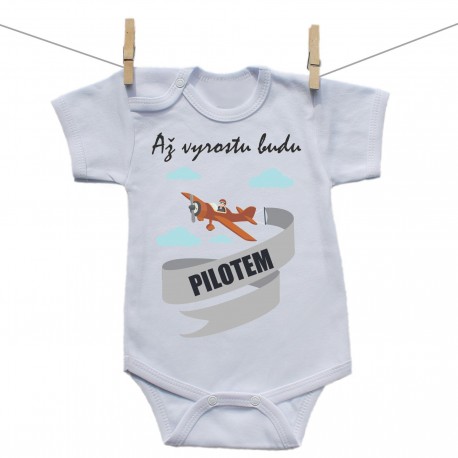 Body s krátkým rukávem Až vyrostu budu pilotem