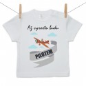Tričko s krátkým rukávem Až vyrostu budu pilotem