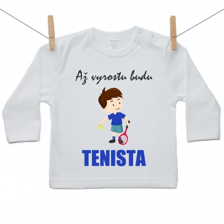 Tričko s dlouhým rukávem Až vyrostu budu tenista
