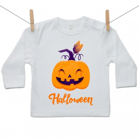Tričko s dlouhým rukávem Halloween dýně