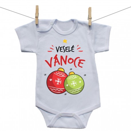 Body s krátkým rukávem Veselé Vánoce
