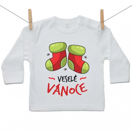 Tričko s dlouhým rukávem Veselé Vánoce