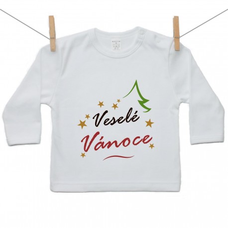 Tričko s dlouhým rukávem Veselé Vánoce