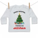 Tričko s dlouhým rukávem Dnes nespím, čekám na Ježíška