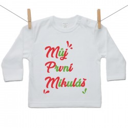 Tričko s dlouhým rukávem Můj první Mikuláš