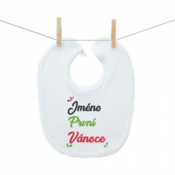 Bryndáček na zapínání První Vánoce se jménem dítěte