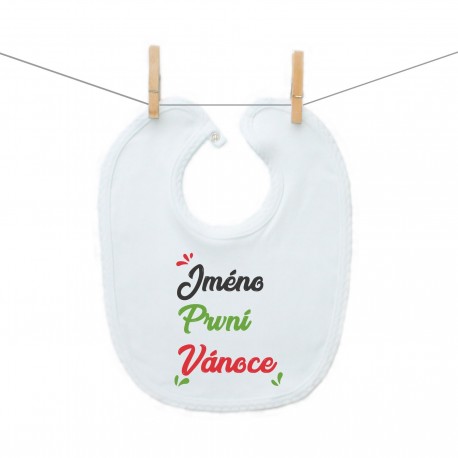Bryndáček na zapínání První Vánoce se jménem dítěte