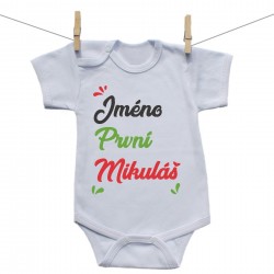 Body s krátkým rukávem První Mikuláš se jménem dítěte
