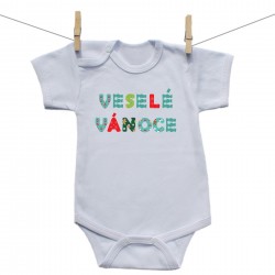 Body s krátkým rukávem Veselé Vánoce
