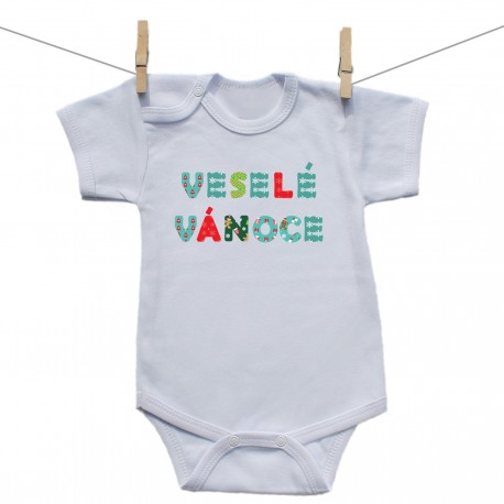 Body s krátkým rukávem Veselé Vánoce