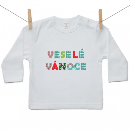 Tričko s dlouhým rukávem Veselé Vánoce