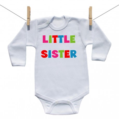 Body s dlouhým rukávem Little sister - velikost 80 Body s dlhým rukávom Little sister