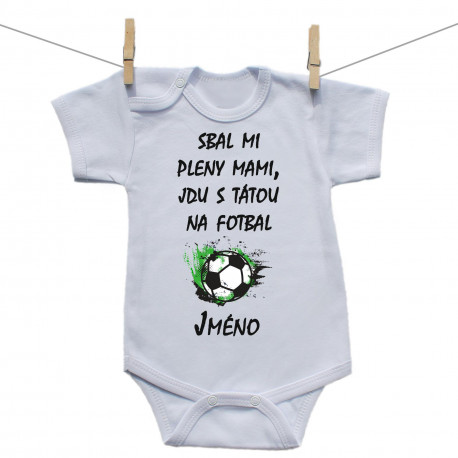 Body s krátkým rukávem Jdu s tátou na fotbal