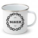 Smaltovaný hrnek Biker