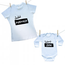 Rodinná sada (body s dlouhým rukávem) Jaká mamka takový syn 