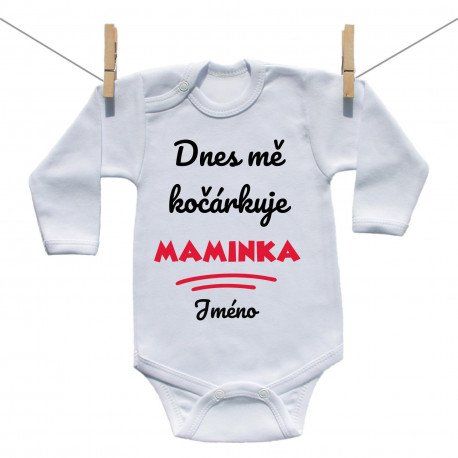 Body s dlouhým rukávem Dnes mě kočárkuje maminka