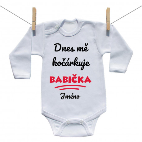 Body s dlouhým rukávem Dnes mě kočárkuje babička