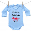 Modré body s dlouhým rukávem Dnes mě kočárkuje dědeček
