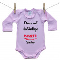Růžové body s dlouhým rukávem Dnes mě kočárkuje kmotr