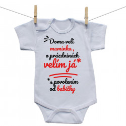 Body s krátkým rukávem Doma velí maminka, o prázdninách velím já