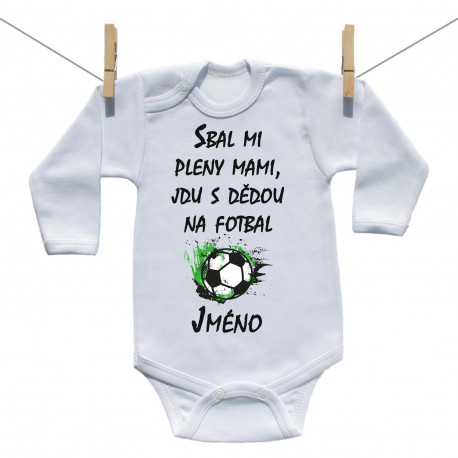 Body s dlouhým rukávem Sbal mi pleny mami, jdu s dědou na fotbal