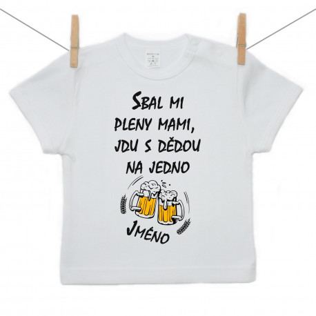 Tričko s krátkým rukávem Jdu s dědou na jedno 