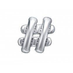 Fóliový balónek mřížka, 35cm, stříbrný