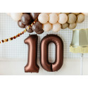 Fóliový balónek Číslo 1, 86cm, moka