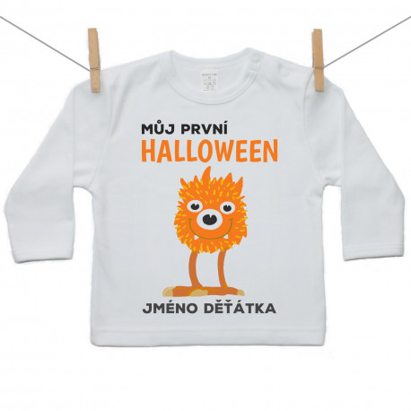 Tričko s dlouhým rukávem Můj první Halloween strašidýlko