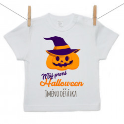 Tričko s krátkým rukávem Moje první Halloweenská dýně