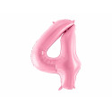 Fóliový balónek číslo 4, 86cm, růžový