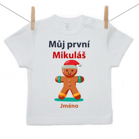 Tričko s krátkým rukávem Můj první Mikuláš