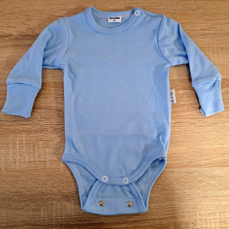 Světle modré rostoucí body s dlouhým rukávem