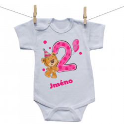 Body s krátkým rukávem Mám 2 roky s medvídkem pro holčičku