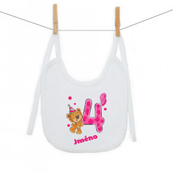 Bryndáček na zavazování Mám 4 roky s medvídkem pro holčičku