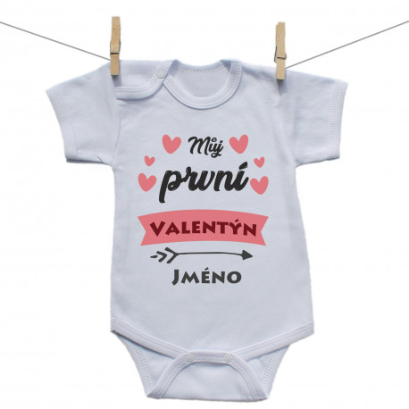Body s krátkým rukávem Můj první Valentýn se srdíčkem