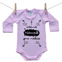 Růžové body s dlouhým rukávem Návod pro rodiče