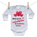 Body s dlouhým rukávem Moje první valentýnka je maminka