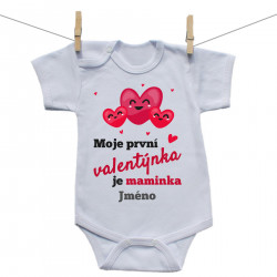 Body s krátkým rukávem Moje první valentýnka je maminka
