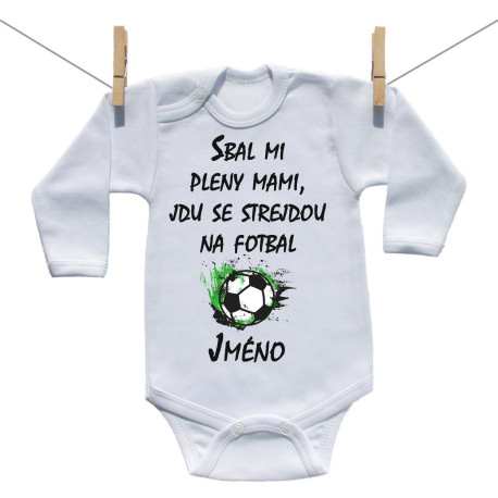 Body s dlouhým rukávem Sbal mi pleny mami, jdu se strejdou na fotbal